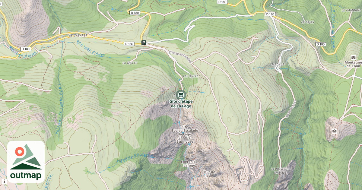 Map of Gîte d'étape de La Fage