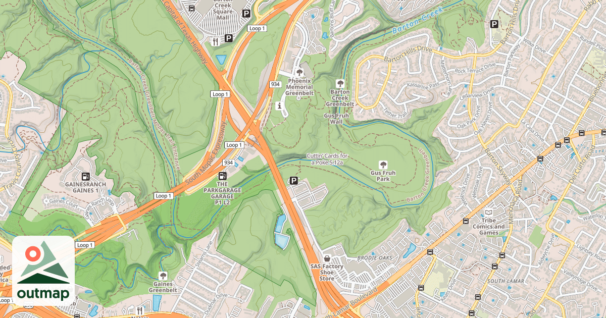 Map of Cuttin' Cards for a Poke