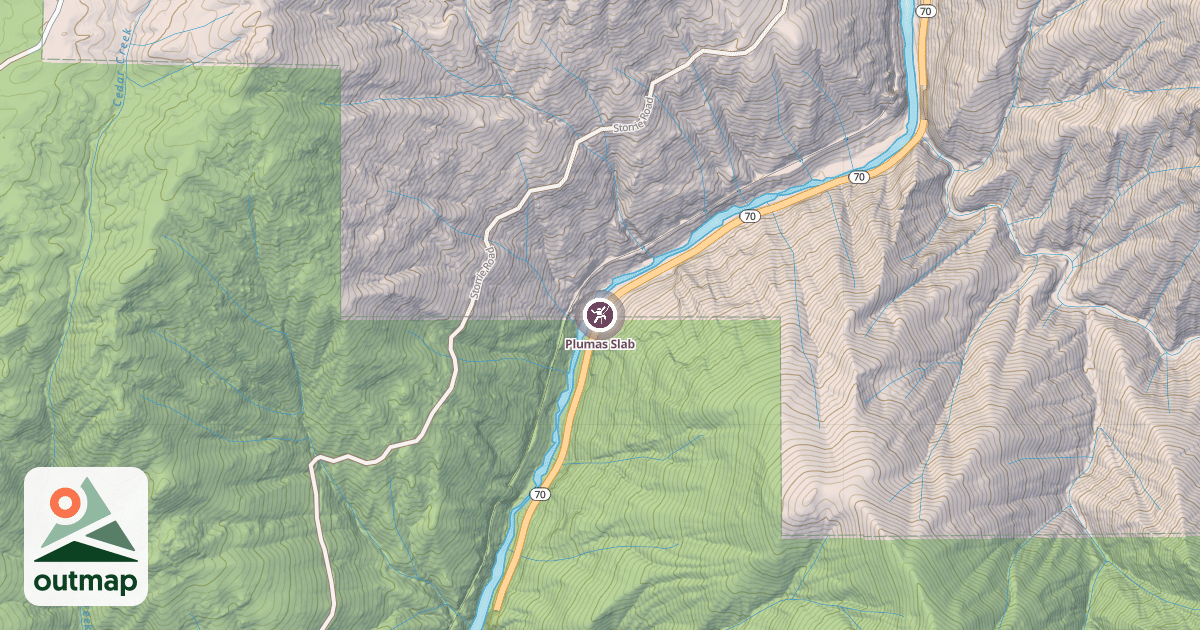 Map of Plumas Slab