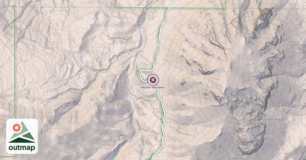 Map of Middle Boulders