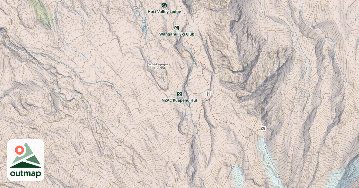 Map of NZAC Ruapehu Hut