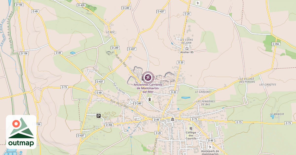 Map of Anciennes Carrières de Montmartin-sur-Mer