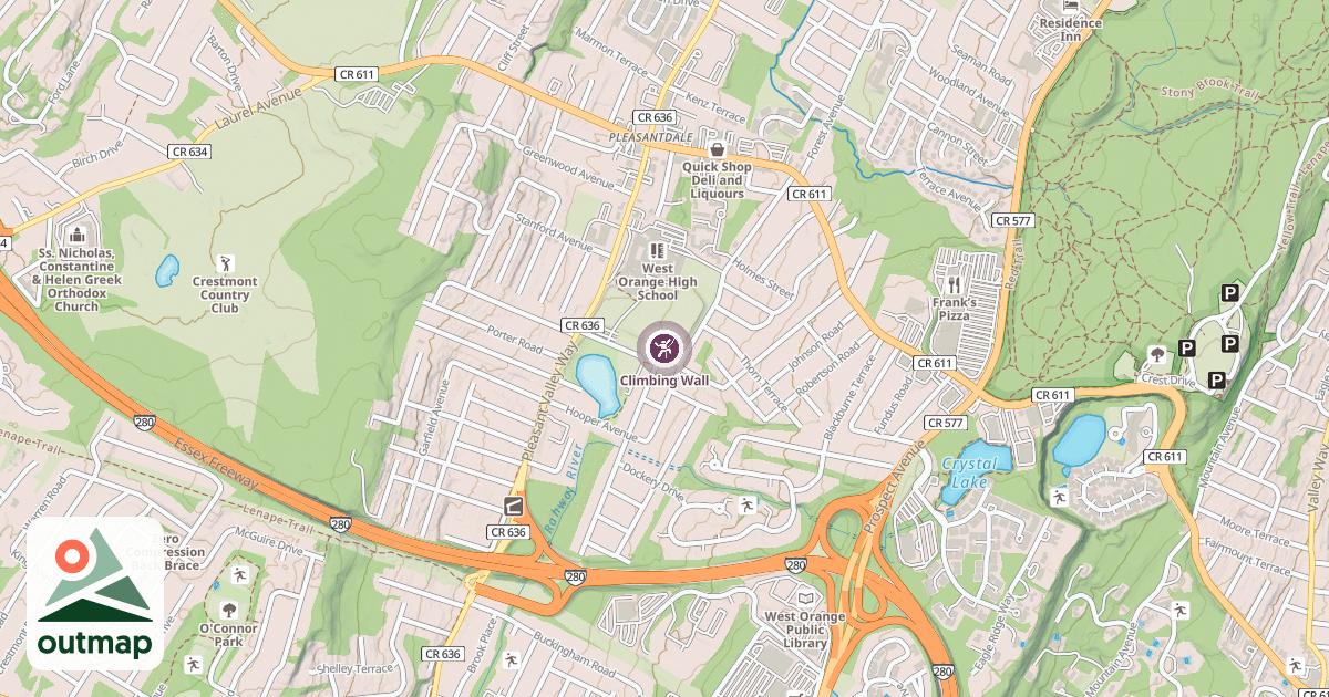 Map of Climbing Wall