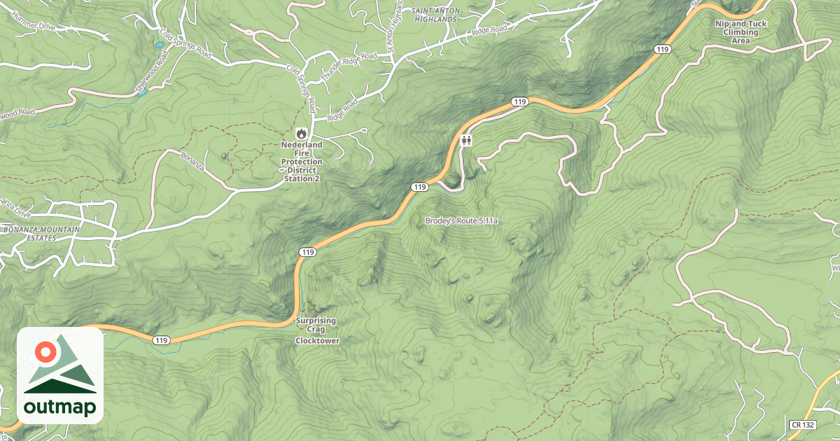 Map of Brodey’s Route