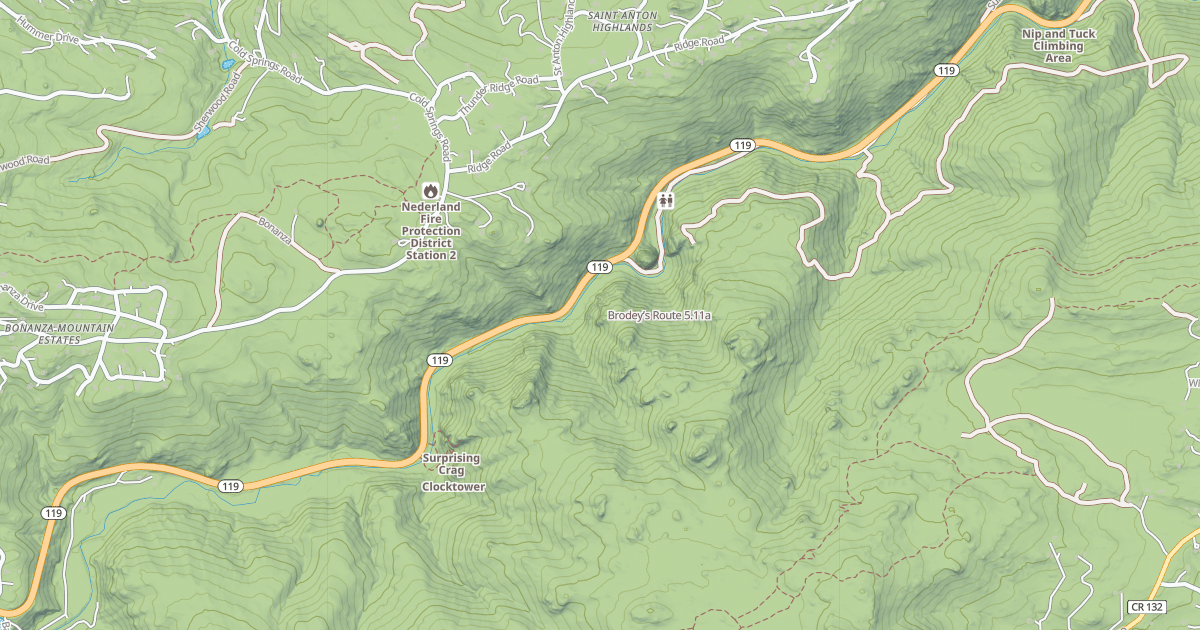 Map preview of Brodey’s Route