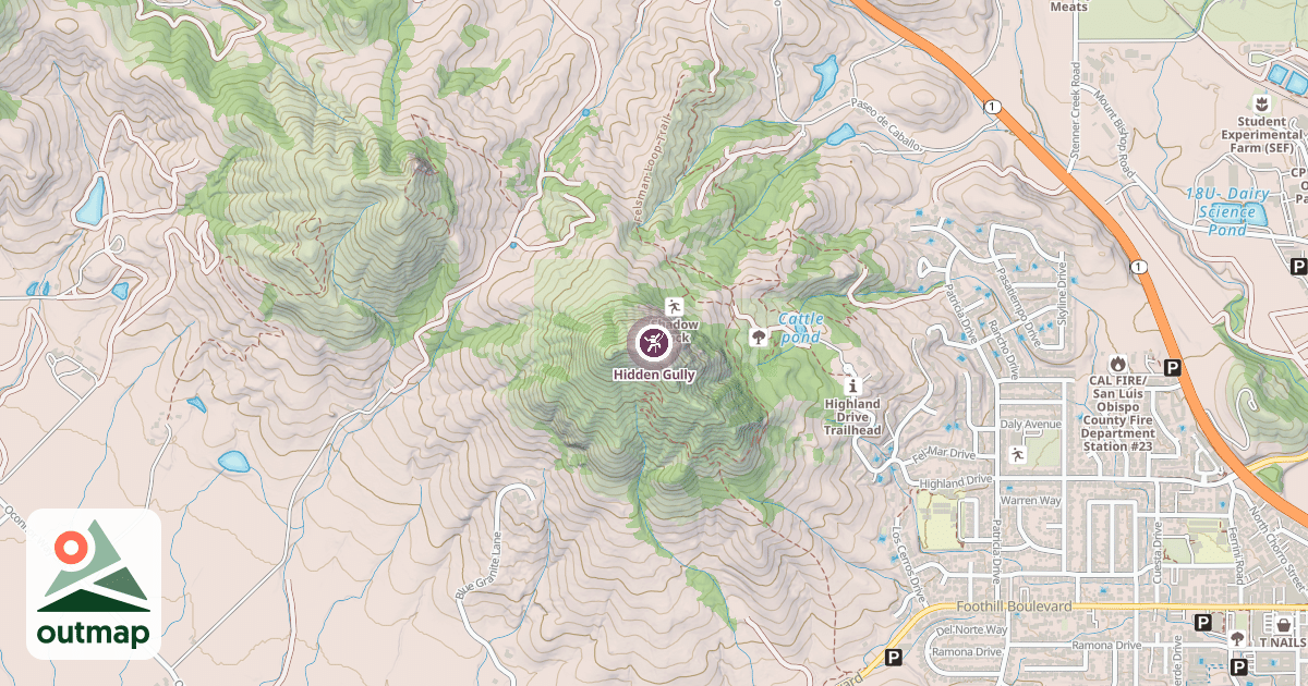 Map of Hidden Gully