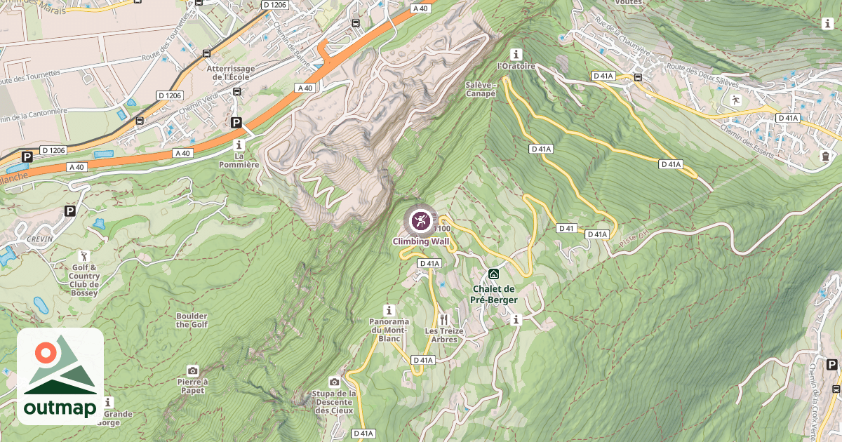 Map of Climbing Wall