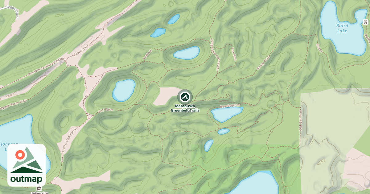 Map of Matanuska Greenbelt Trails