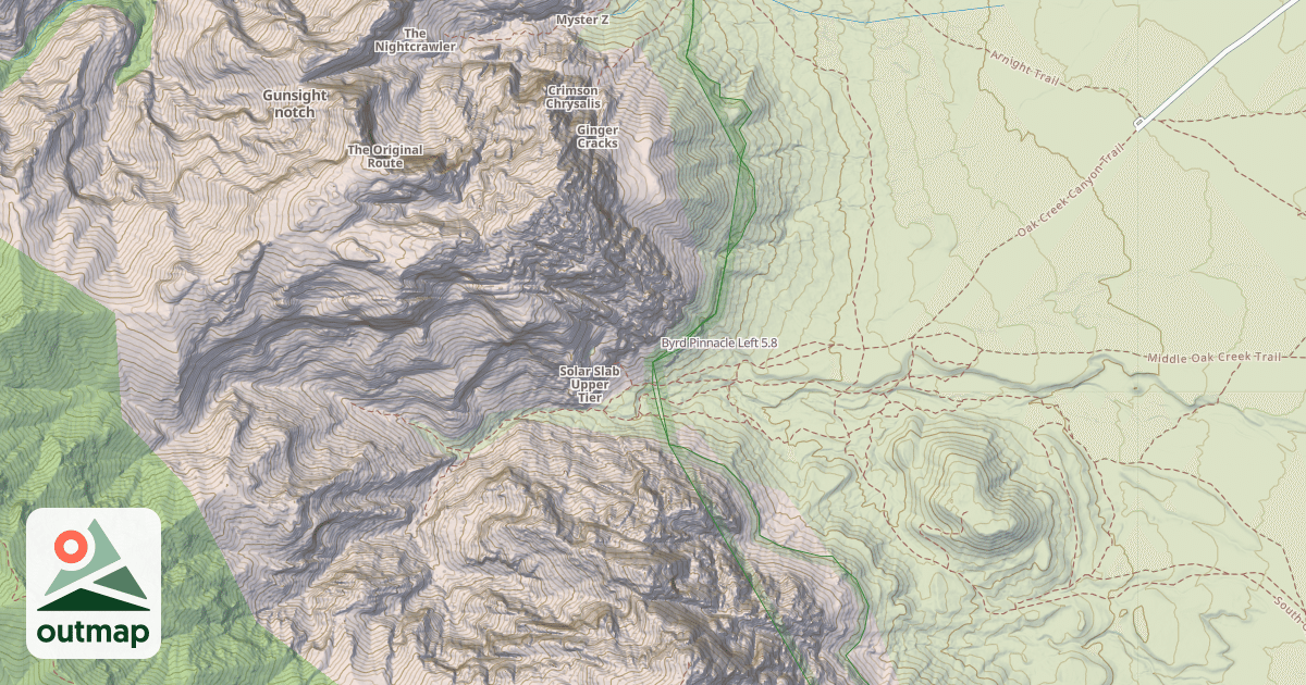 Map of Byrd Pinnacle Left