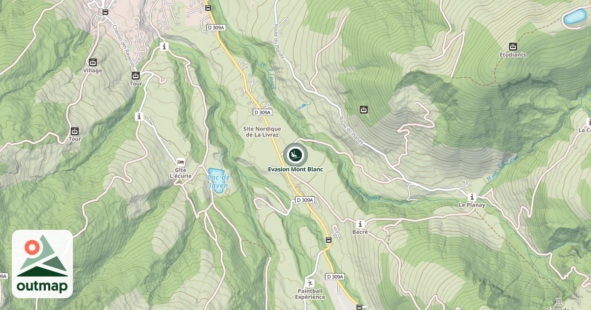Map of Evasion Mont Blanc