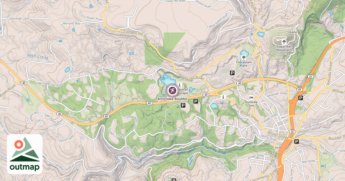Map of Artichoke Boulder
