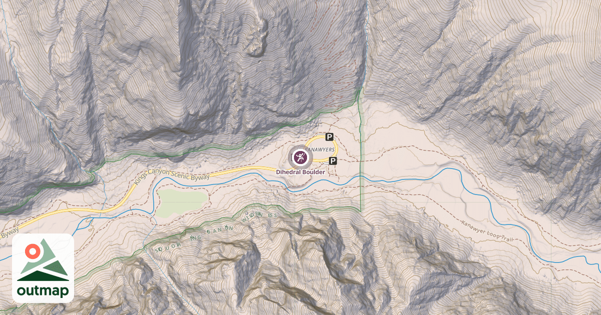Map of Dihedral Boulder