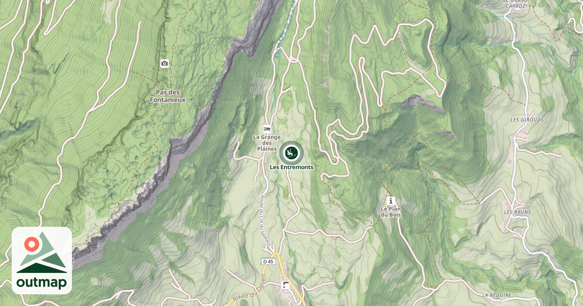 Map of Les Entremonts