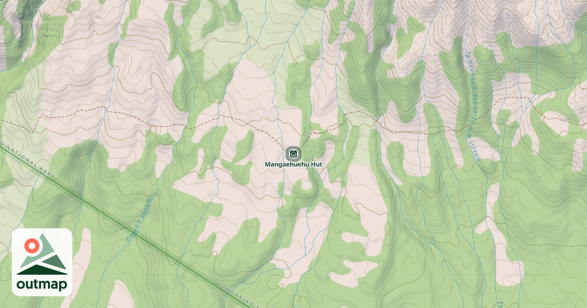 Map of Mangaehuehu Hut