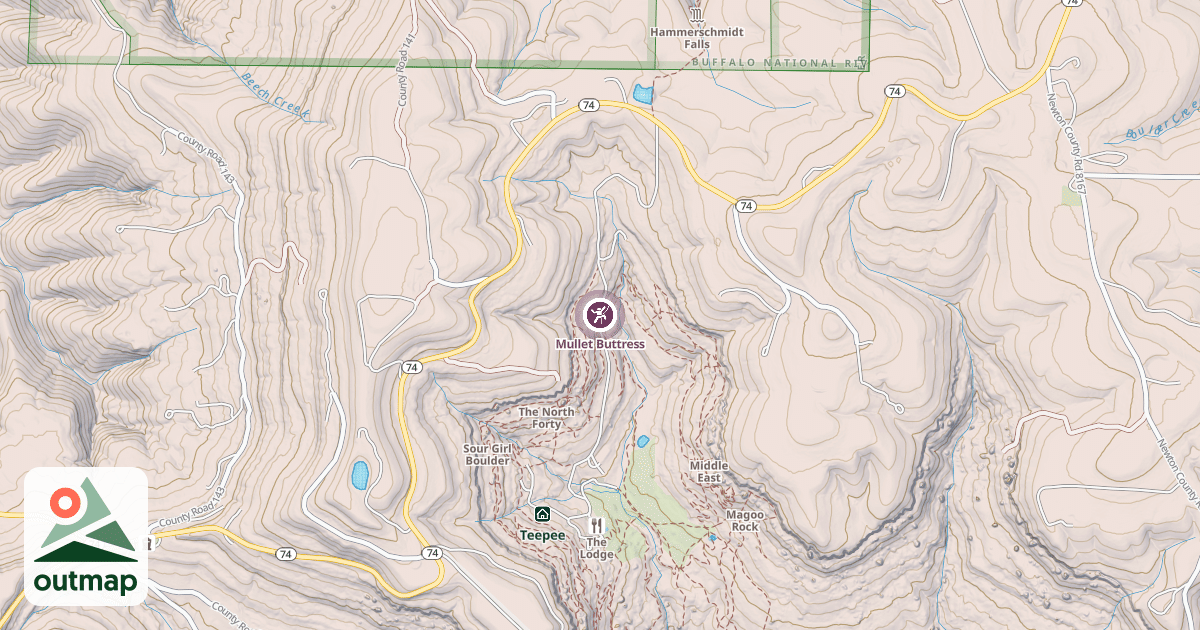 Map of Mullet Buttress