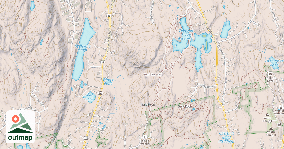 Map of Tom's Route