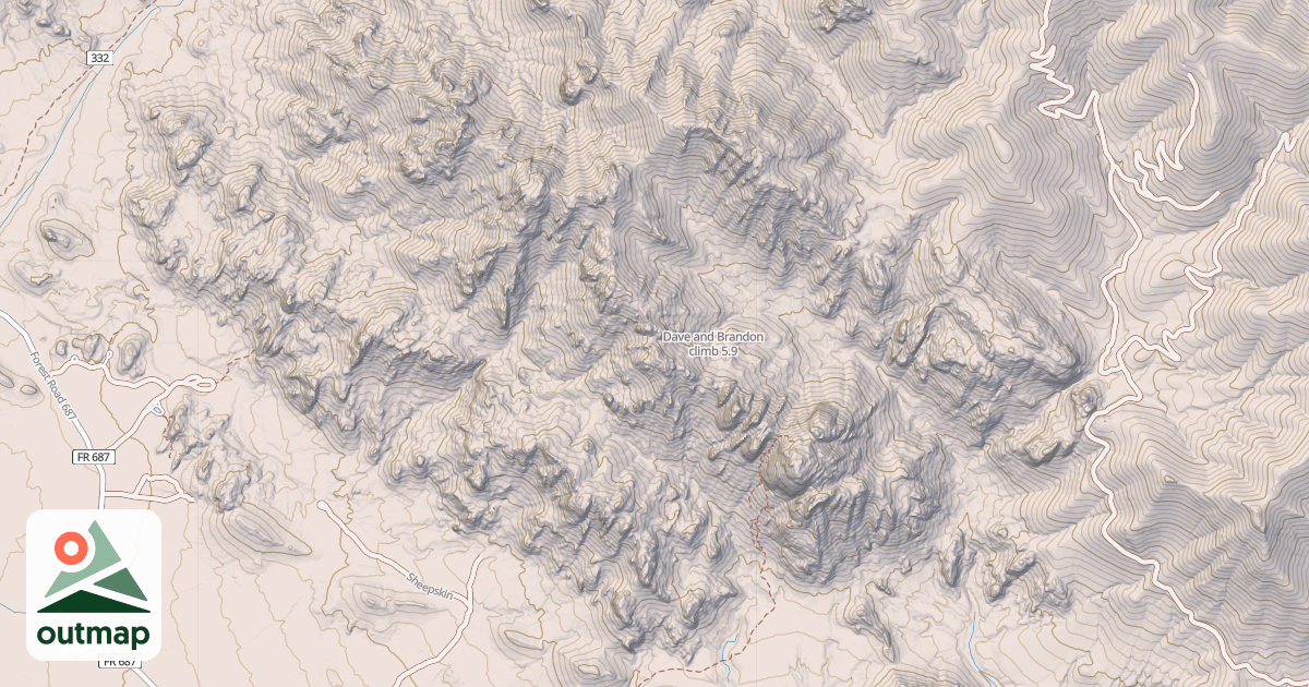 Map of Dave and Brandon climb