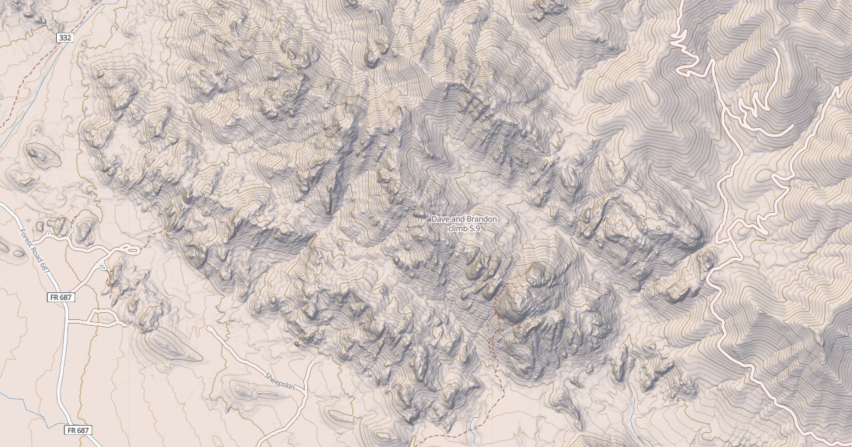 Map preview of Dave and Brandon climb