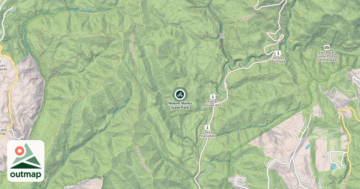 Map of Nisene Marks State Park