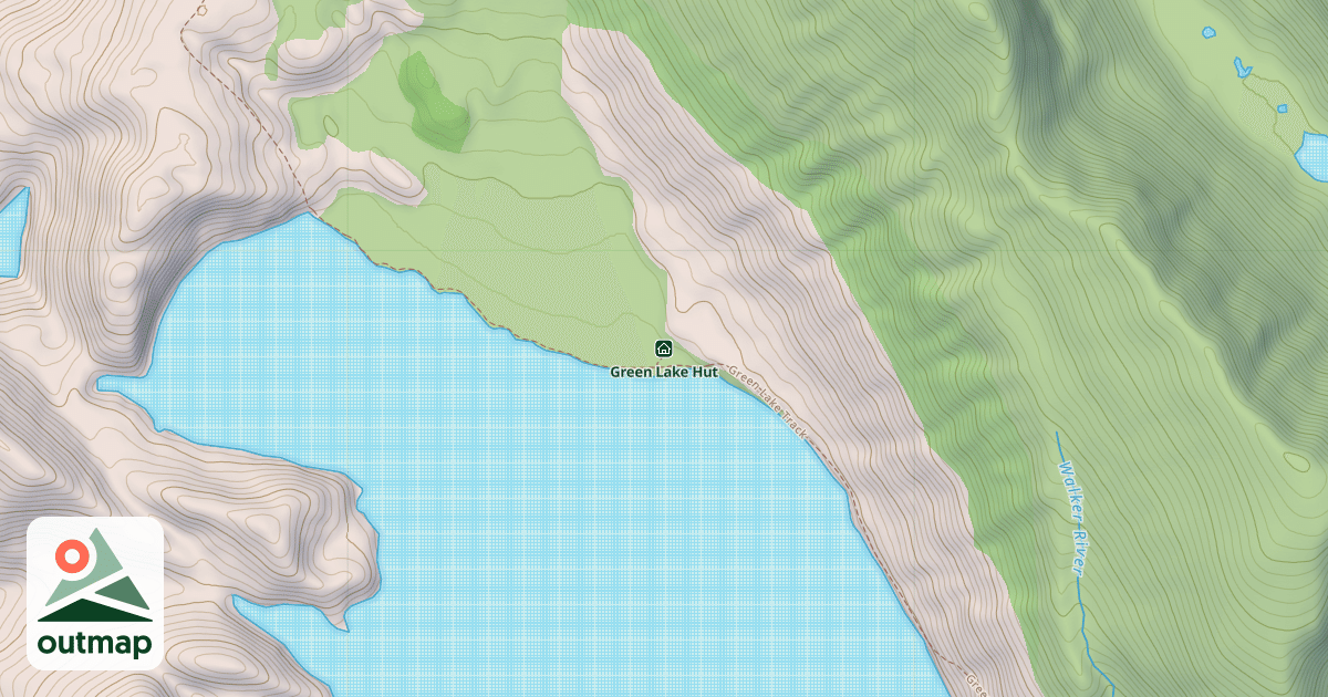 Map of Green Lake Hut