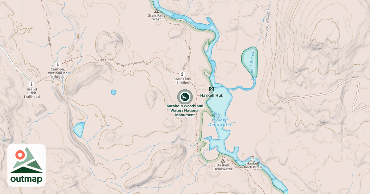 Map of Katahdin Woods and Waters National Monument