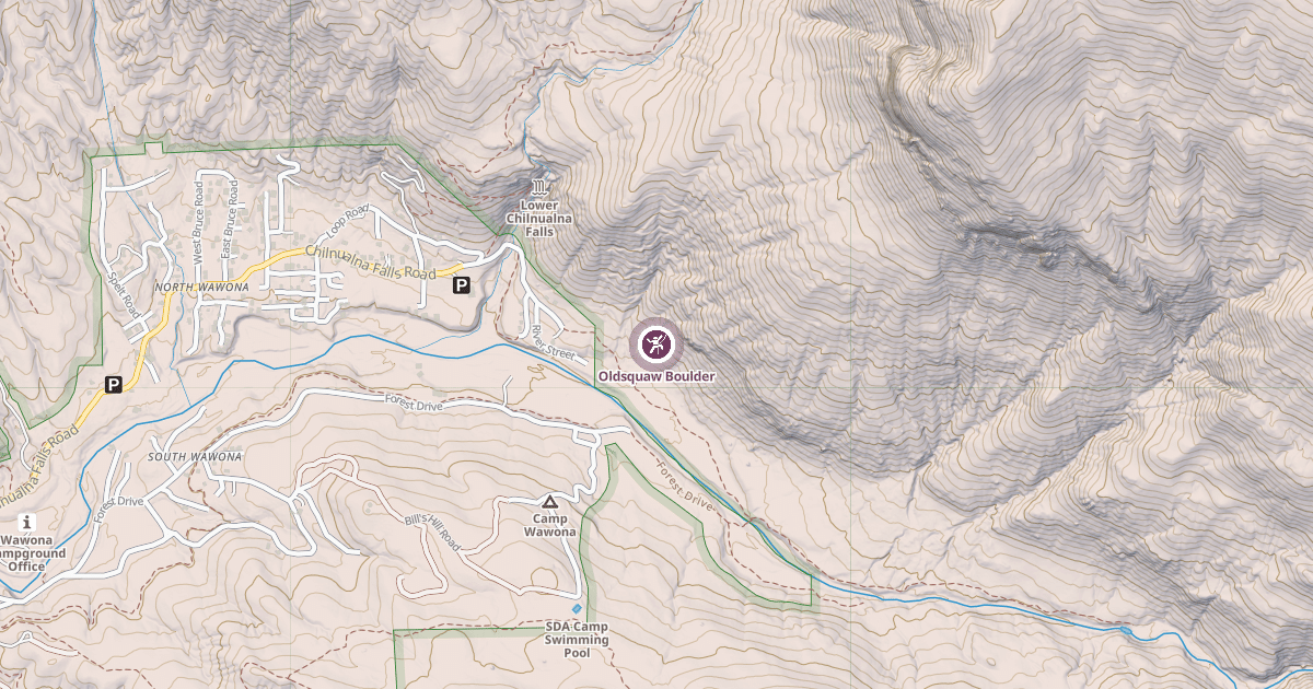 Map preview of Oldsquaw Boulder