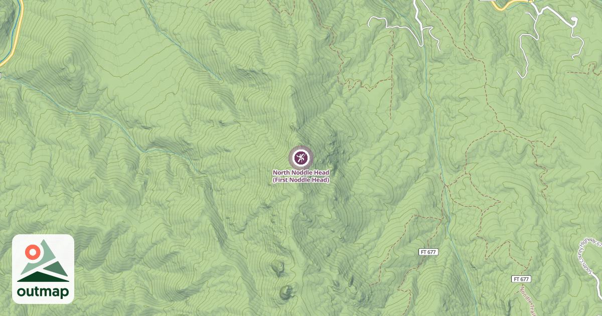 Map of North Noddle Head (First Noddle Head)