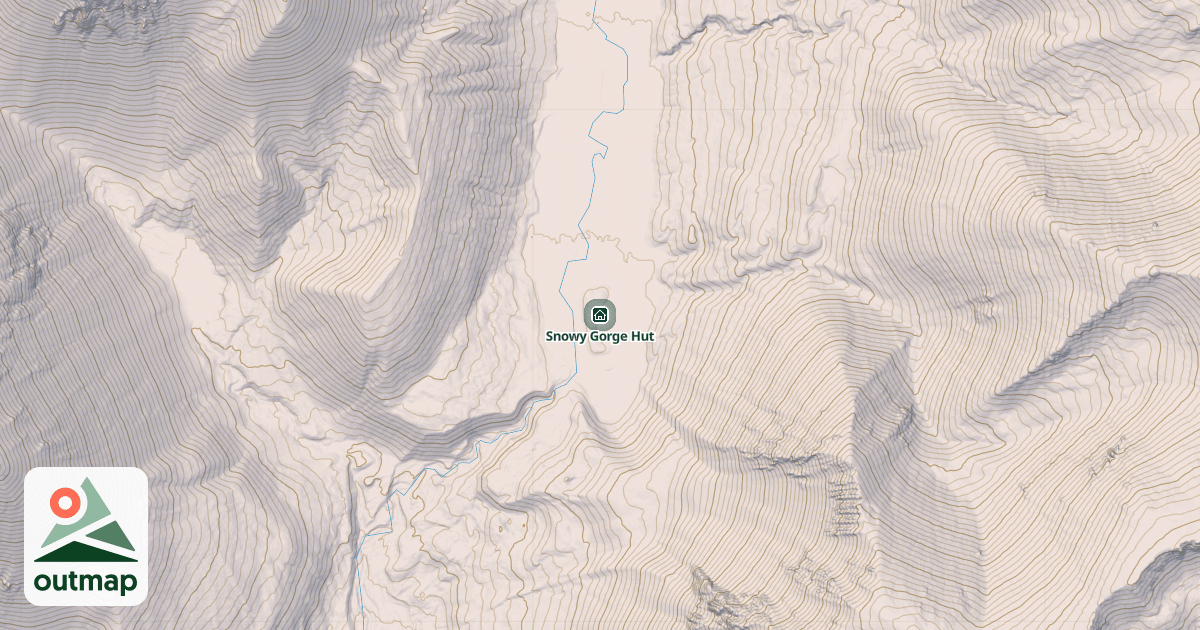 Map of Snowy Gorge Hut