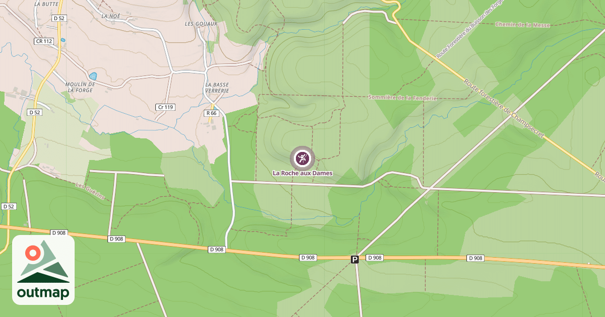 Map of La Roche aux Dames