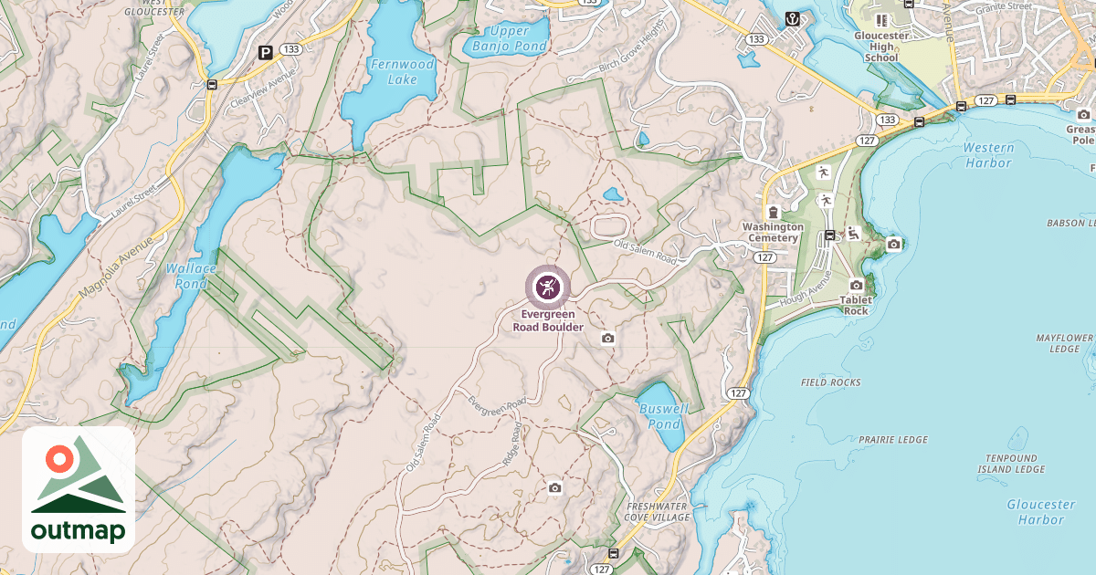 Map of Evergreen Road Boulder