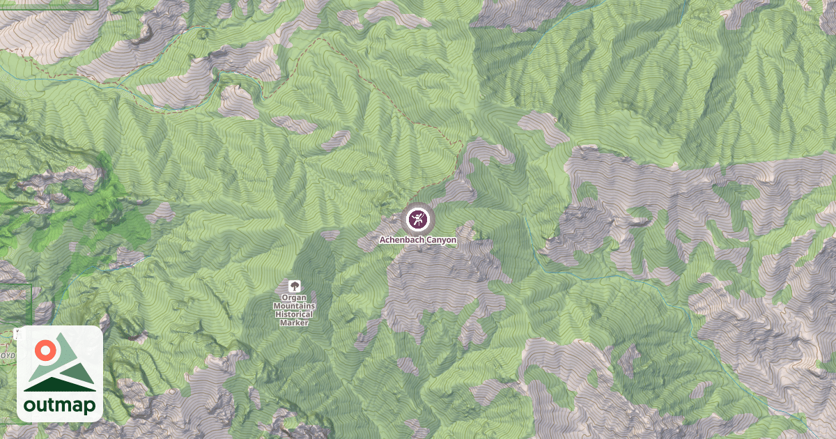 Map of Achenbach Canyon