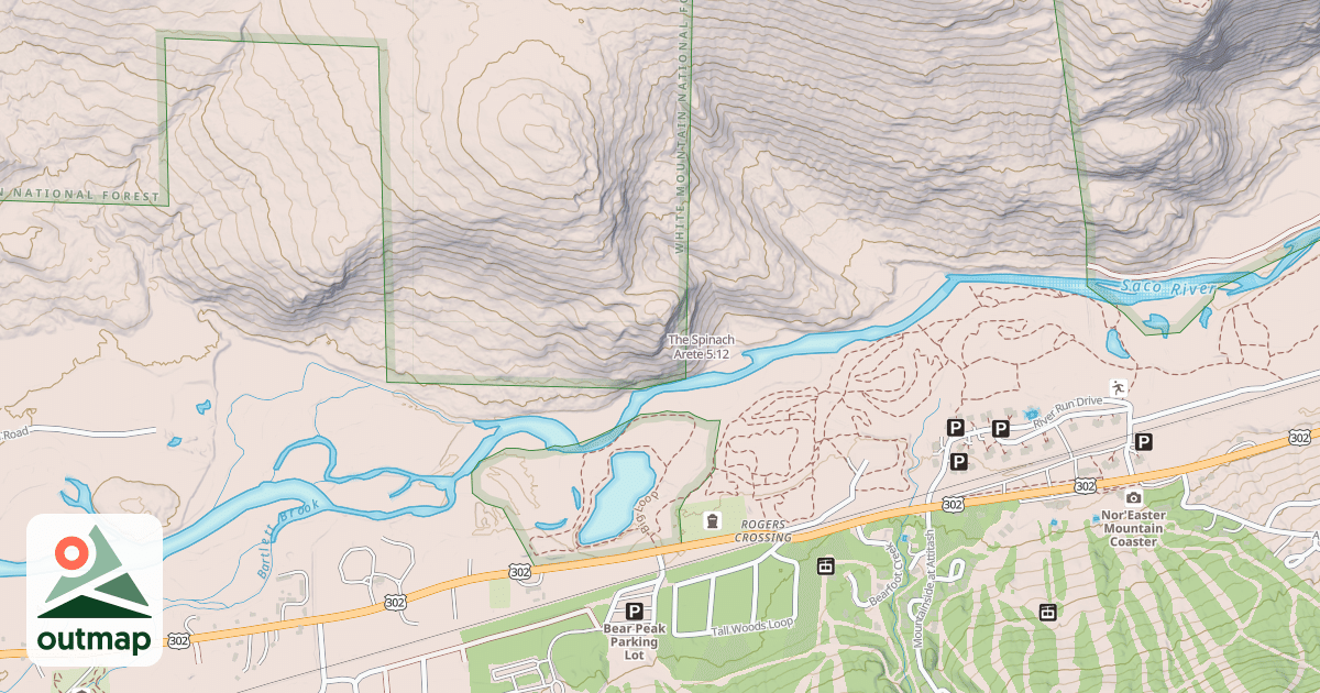 Map of The Spinach Arete