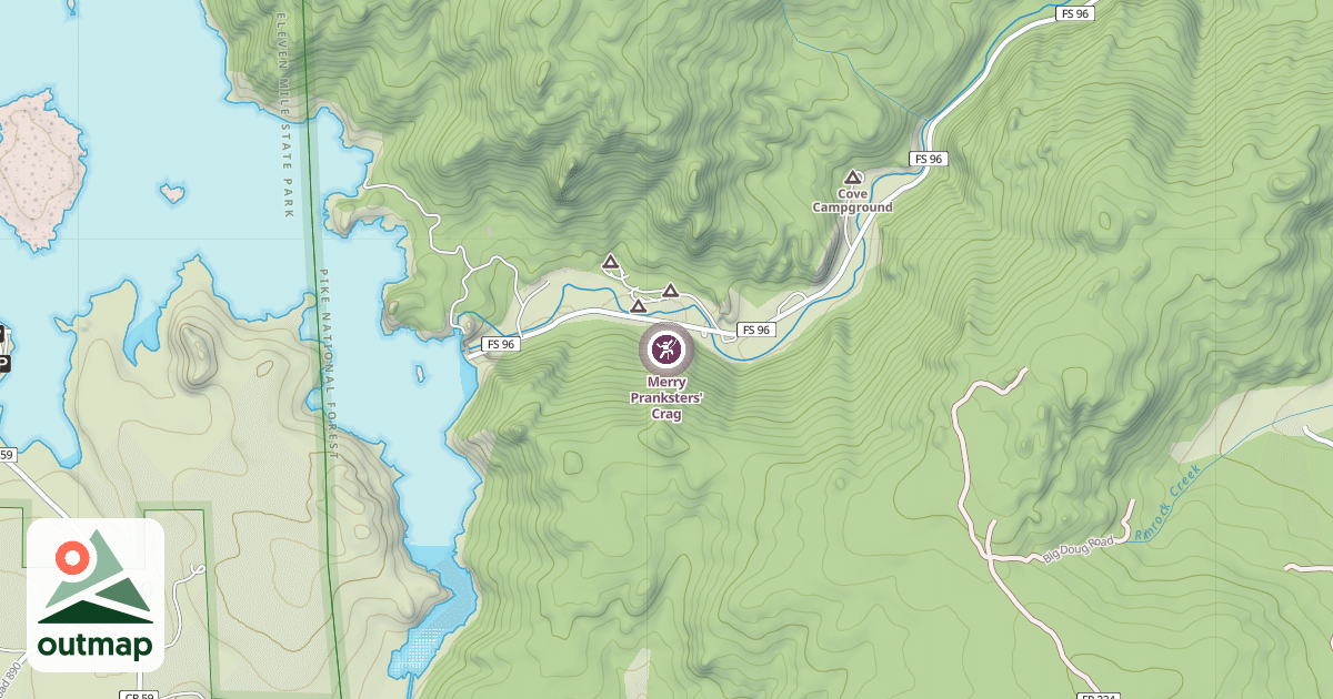 Map of Merry Pranksters' Crag