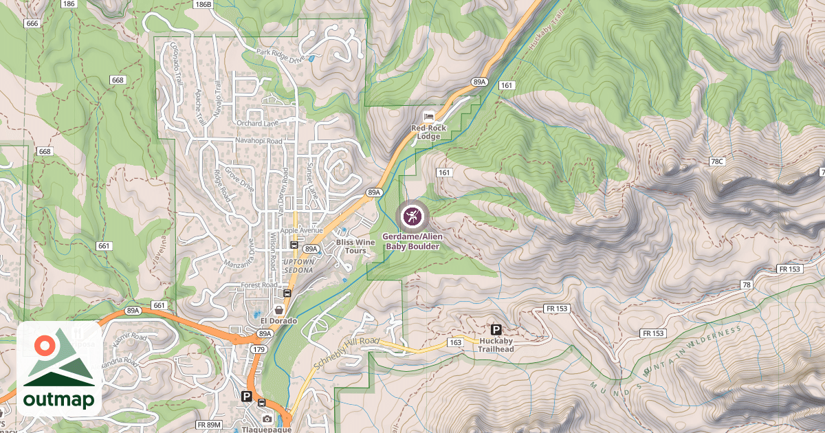 Map of Gerdame/Alien Baby Boulder