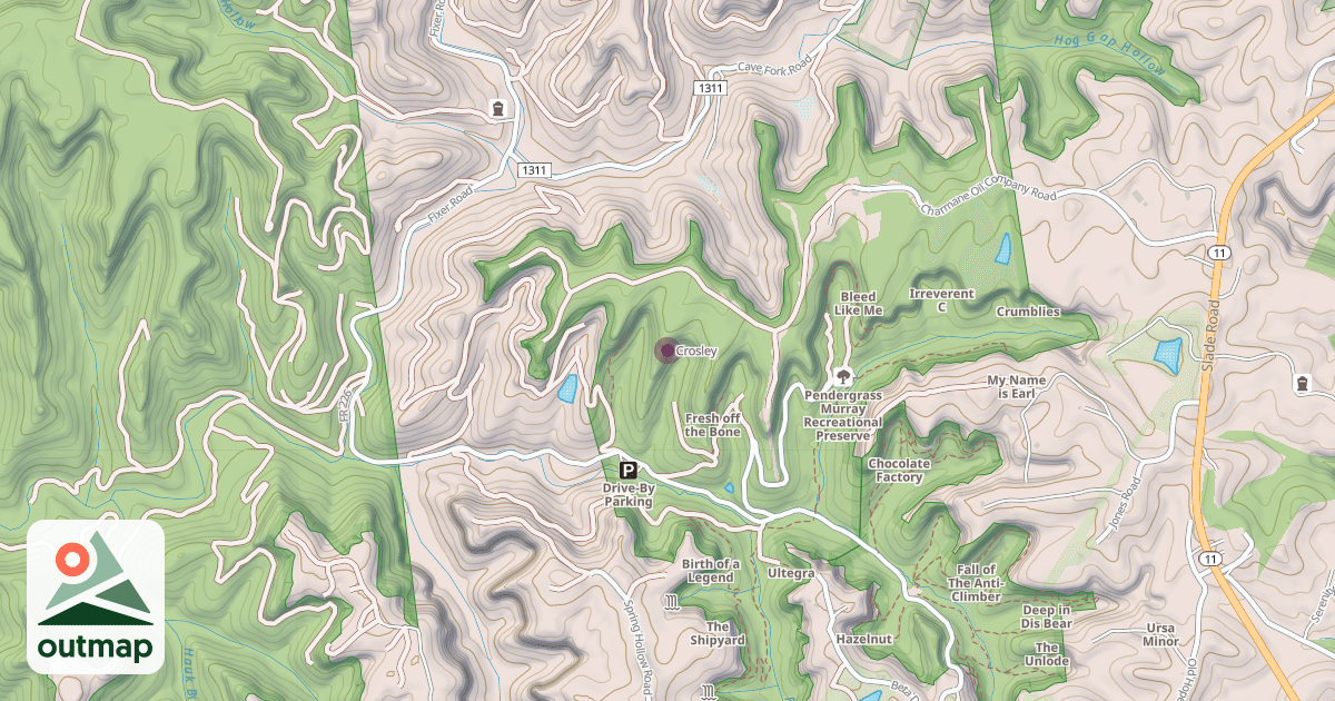 Map of Crosley