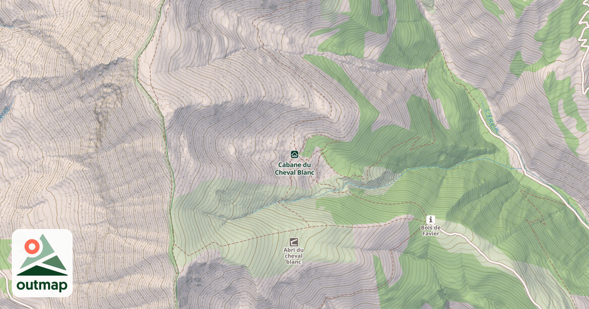 Map of Cabane du Cheval Blanc
