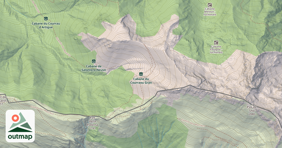 Map of Cabane du Courraou Gran