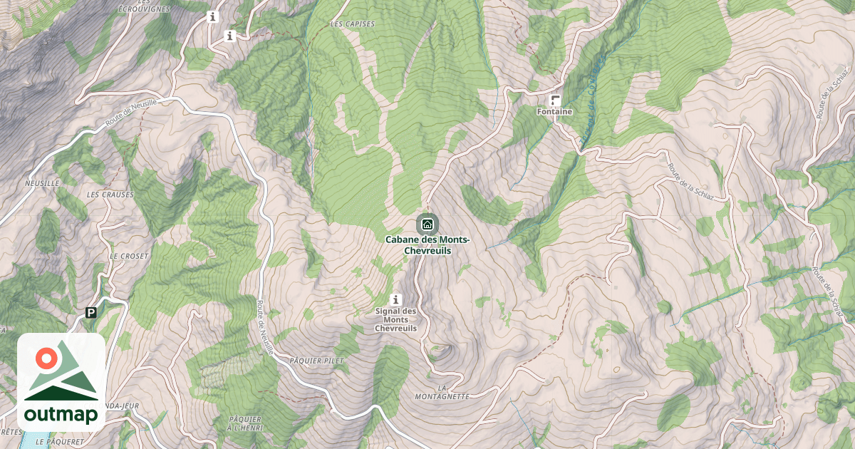 Map of Cabane des Monts-Chevreuils