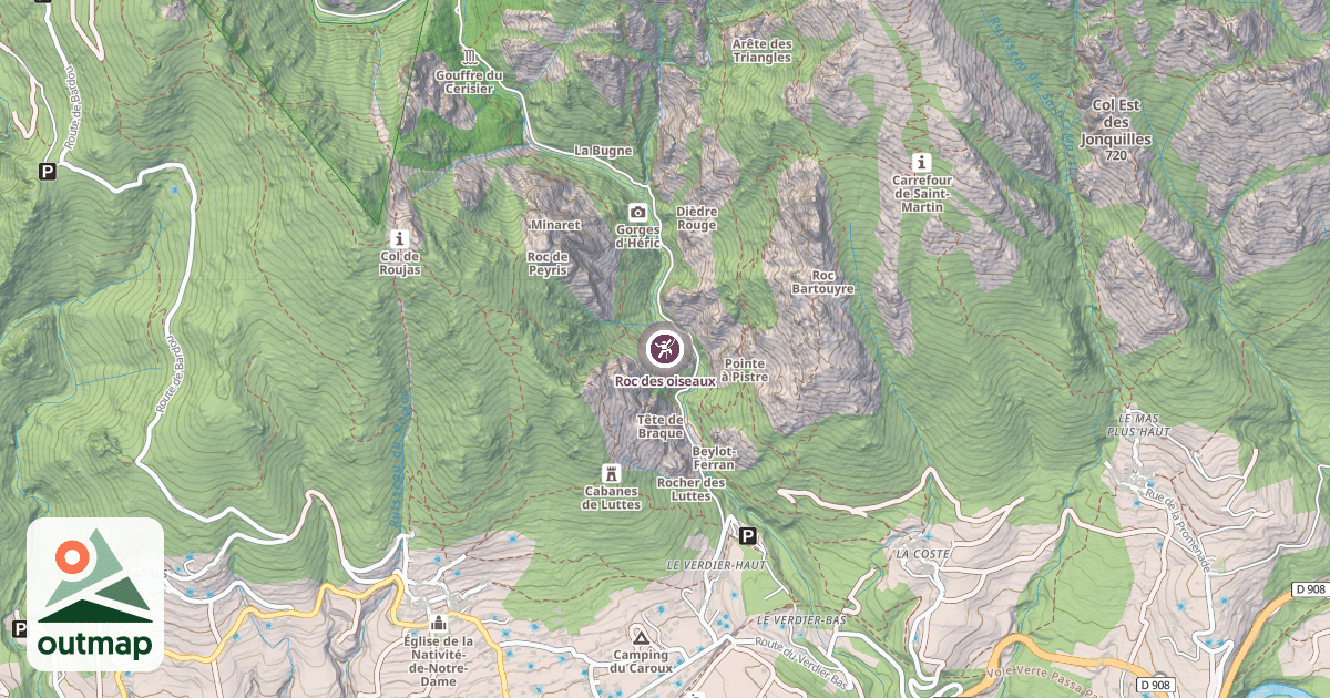 Map of Roc des oiseaux