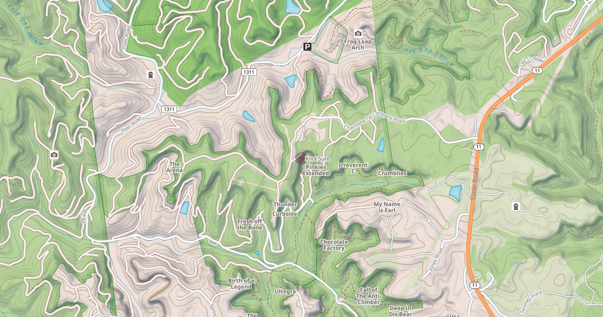 Map preview of Knot Sure
