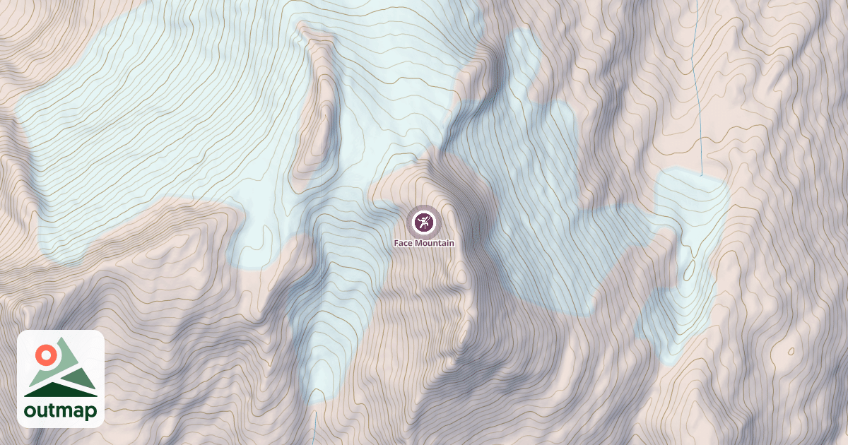 Map of Face Mountain