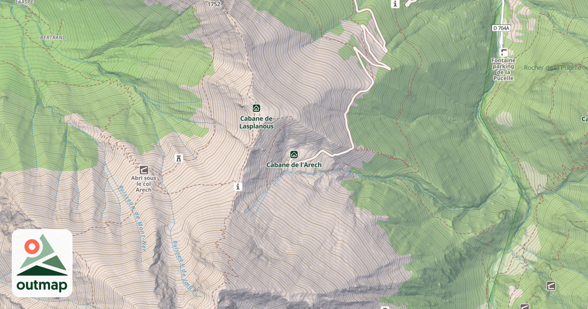 Map of Cabane de l'Arech