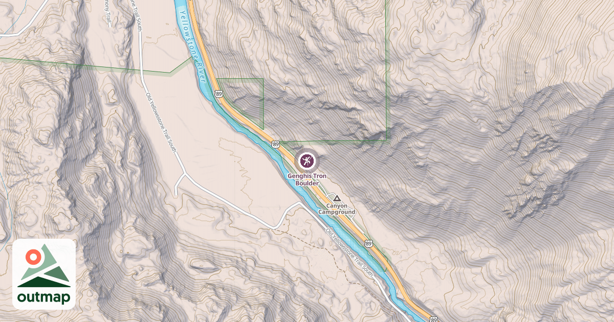 Map of Genghis Tron Boulder