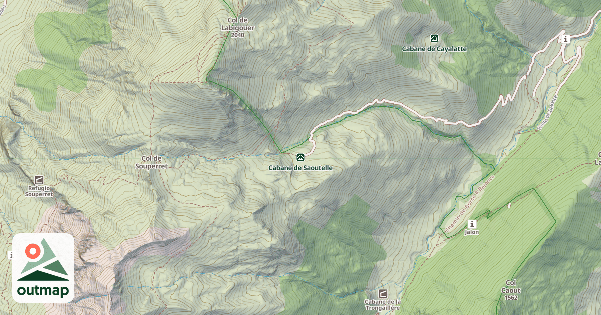 Map of Cabane de Saoutelle