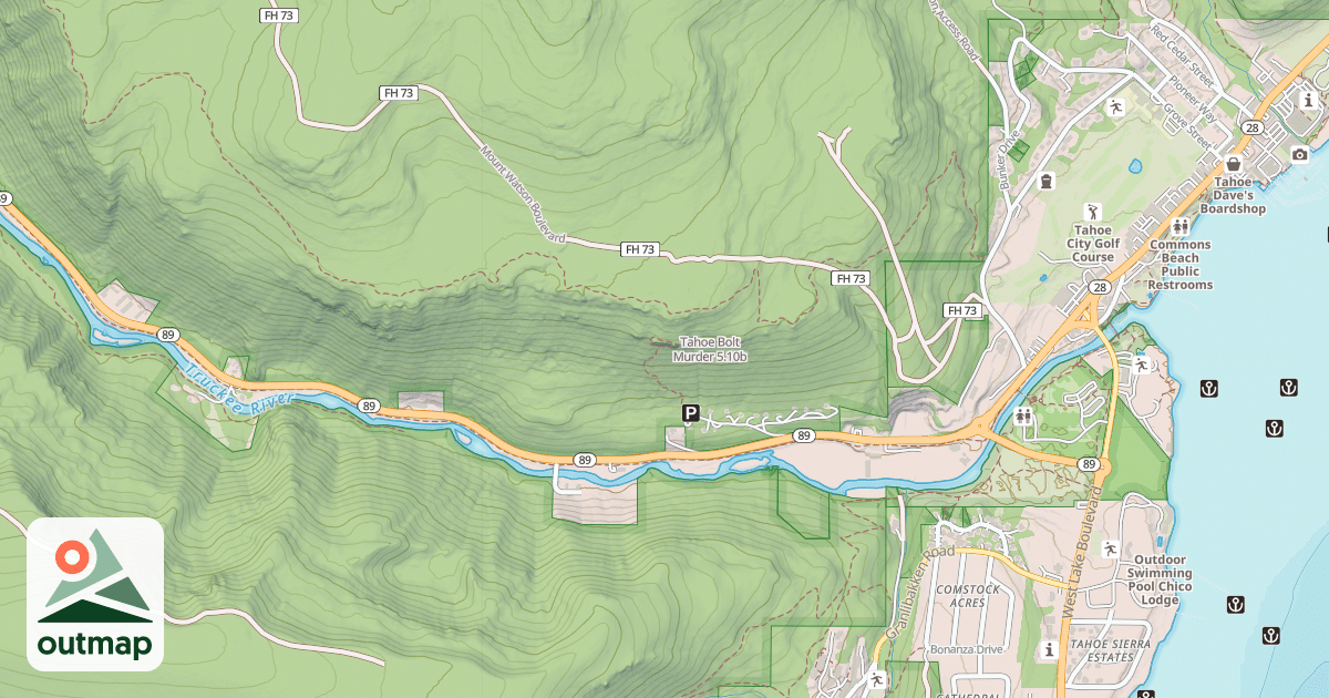 Map of Tahoe Bolt Murder