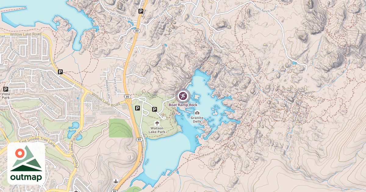 Map of Boat Ramp Rock
