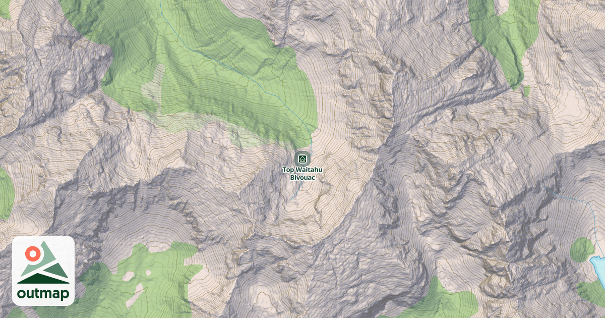 Map of Top Waitahu Bivouac