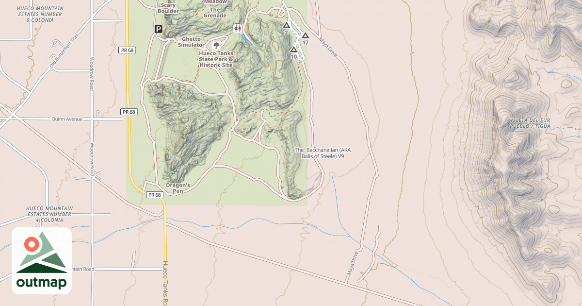 Map of The  Bacchanalian (AKA Balls of Steele)