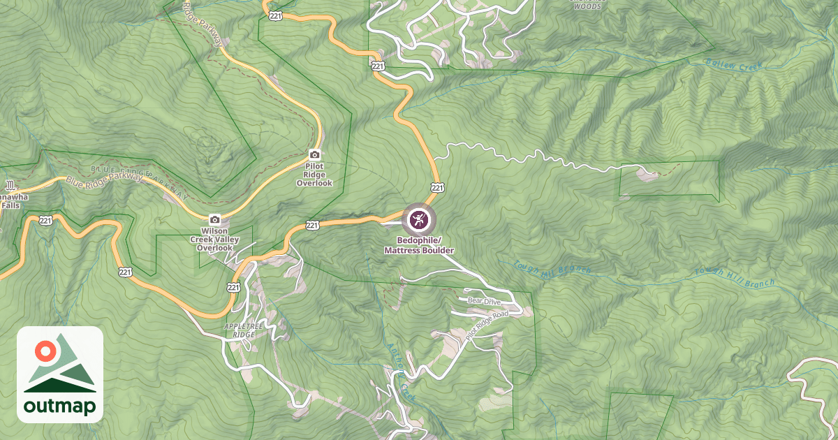 Map of Bedophile/Mattress Boulder