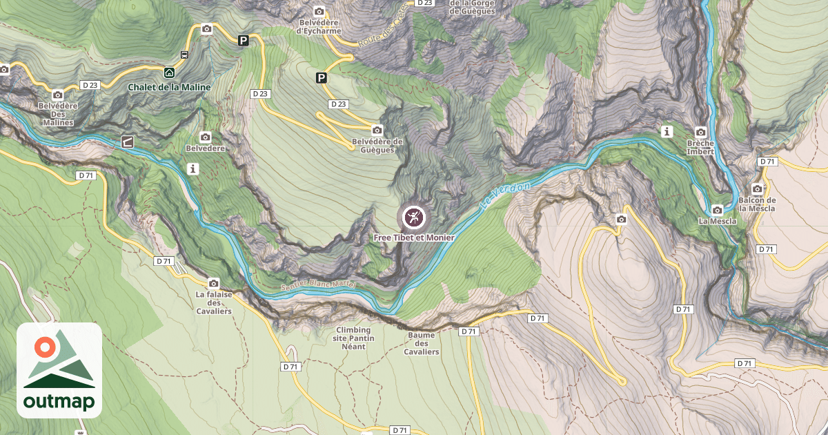 Map of Free Tibet et Monier